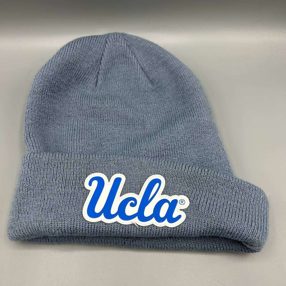 UCLA Bruins x Air Jordan Hat Men Gray Blue Jumpman Cuffed Beanie Cap New